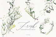 Watercolor Floral Bundle 90 in1, an Animal Illustration by whiteheartdesign (Thumbnail 24 of 50)