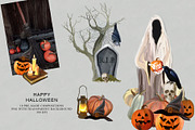 Happy Halloween - holiday clipart, a Seasonal Illustration by Vasmila (Thumbnail 4 of 10)