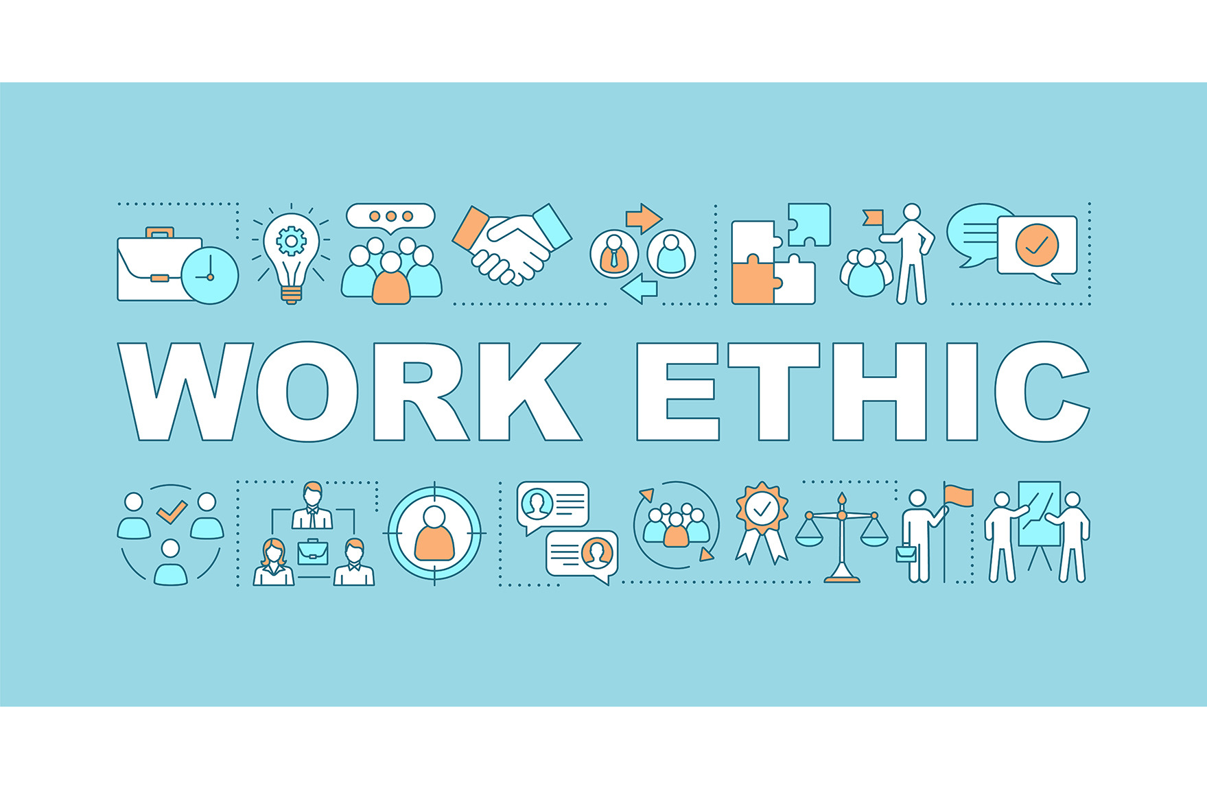 Work ethic word concepts banner, a Templates & Theme by IMG Visuals