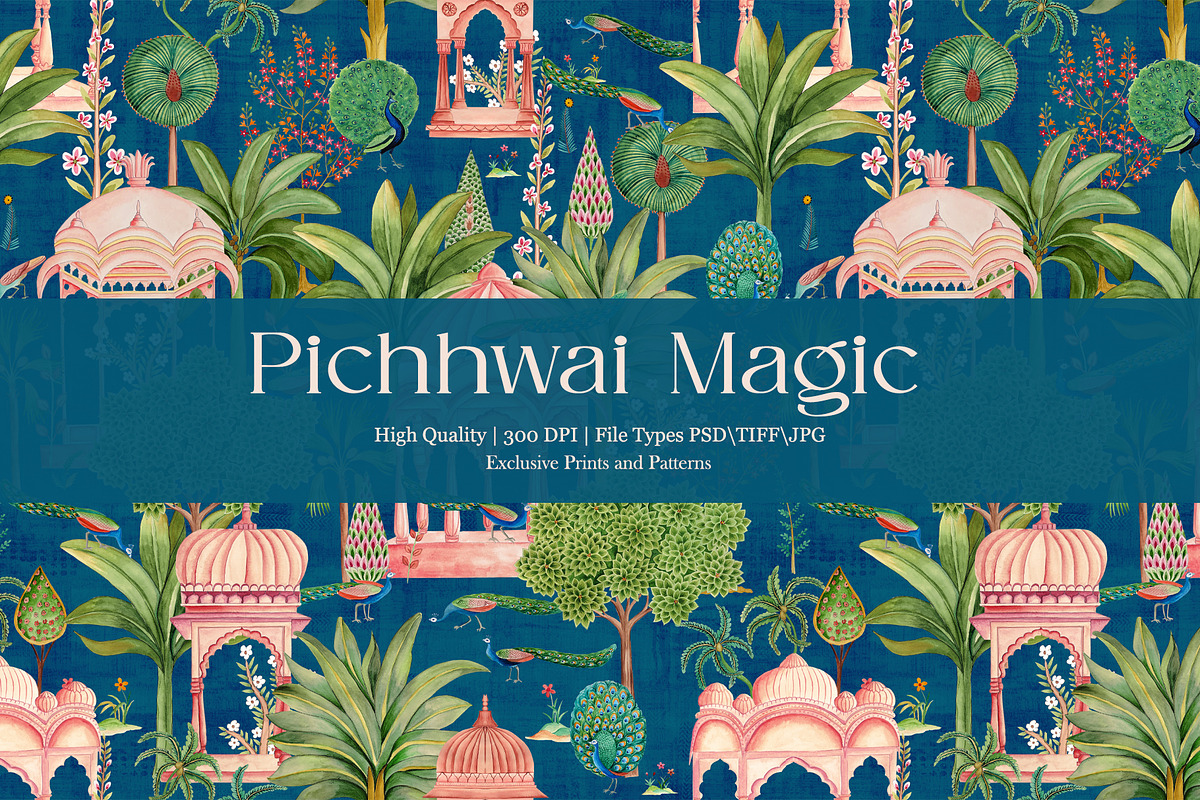 Pichhwai Magic Prints & Patterns, a Pattern Graphic by GND ART STUDIO (Photo 1 of 8)
