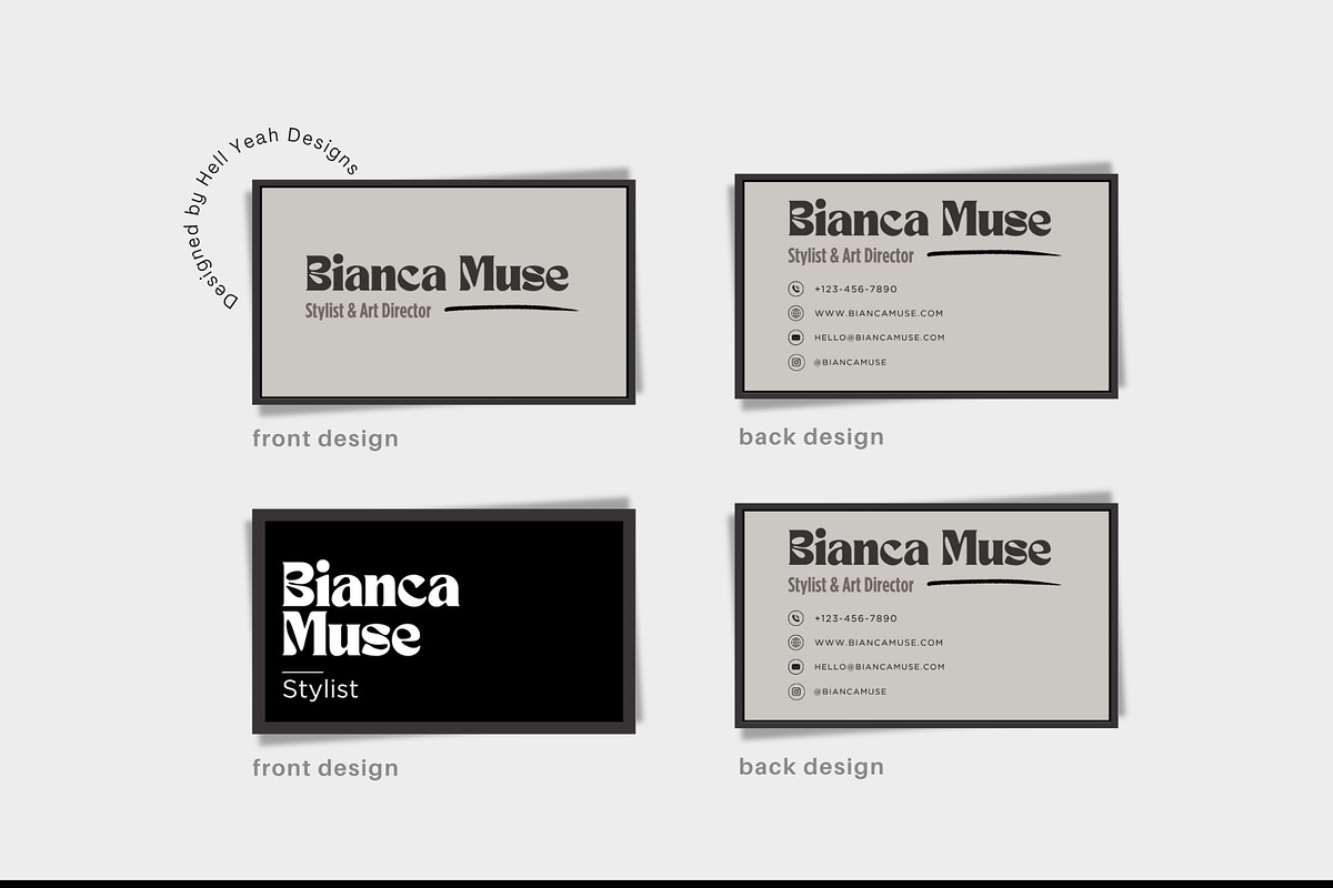 Monochrome Business Card Templates preview 5