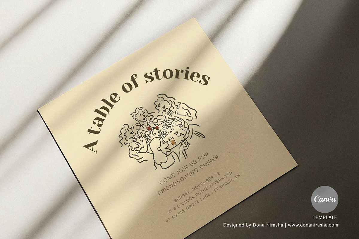 Friendsgiving Canva Invitation preview 5