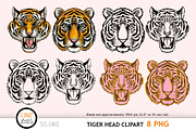 Tiger Clipart & Lineart PNGs, an Animal Illustration by SLS Lines (Thumbnail 2 of 7)