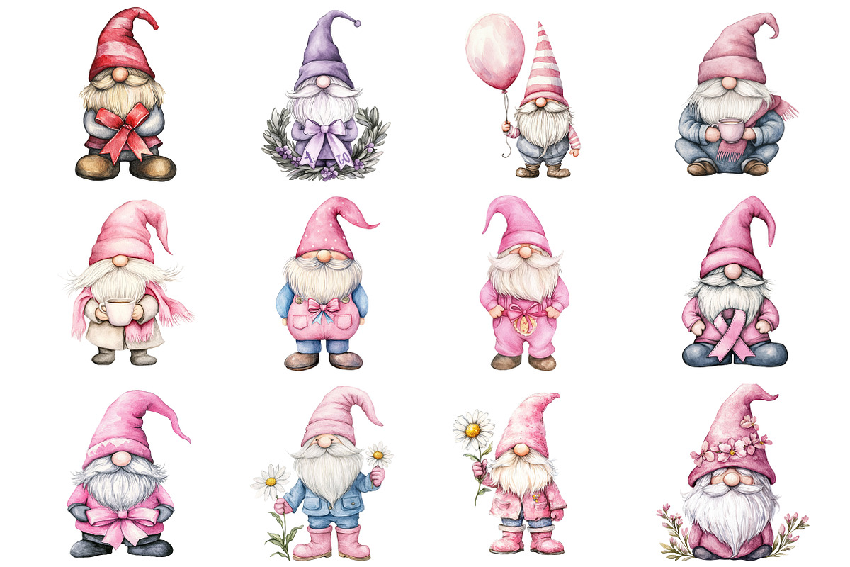 Fight Cancer Gnome Clipart, an Illustration by Design Market (Photo 3 of 3)