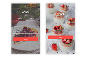 Aahar - Food & Recipe Sketch UI Kit