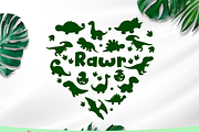 Dinosaur Heart SVG PNG, an Object Graphic by Createble (Thumbnail 1 of 4)