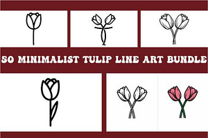 Minimalist Tulip Line, an Object Graphic by Designer_Momina