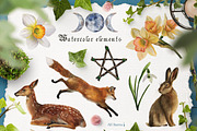Ostara Celtic Spring Watercolor Set, an Illustration by Fluffy Unicorn (Thumbnail 4 of 12)