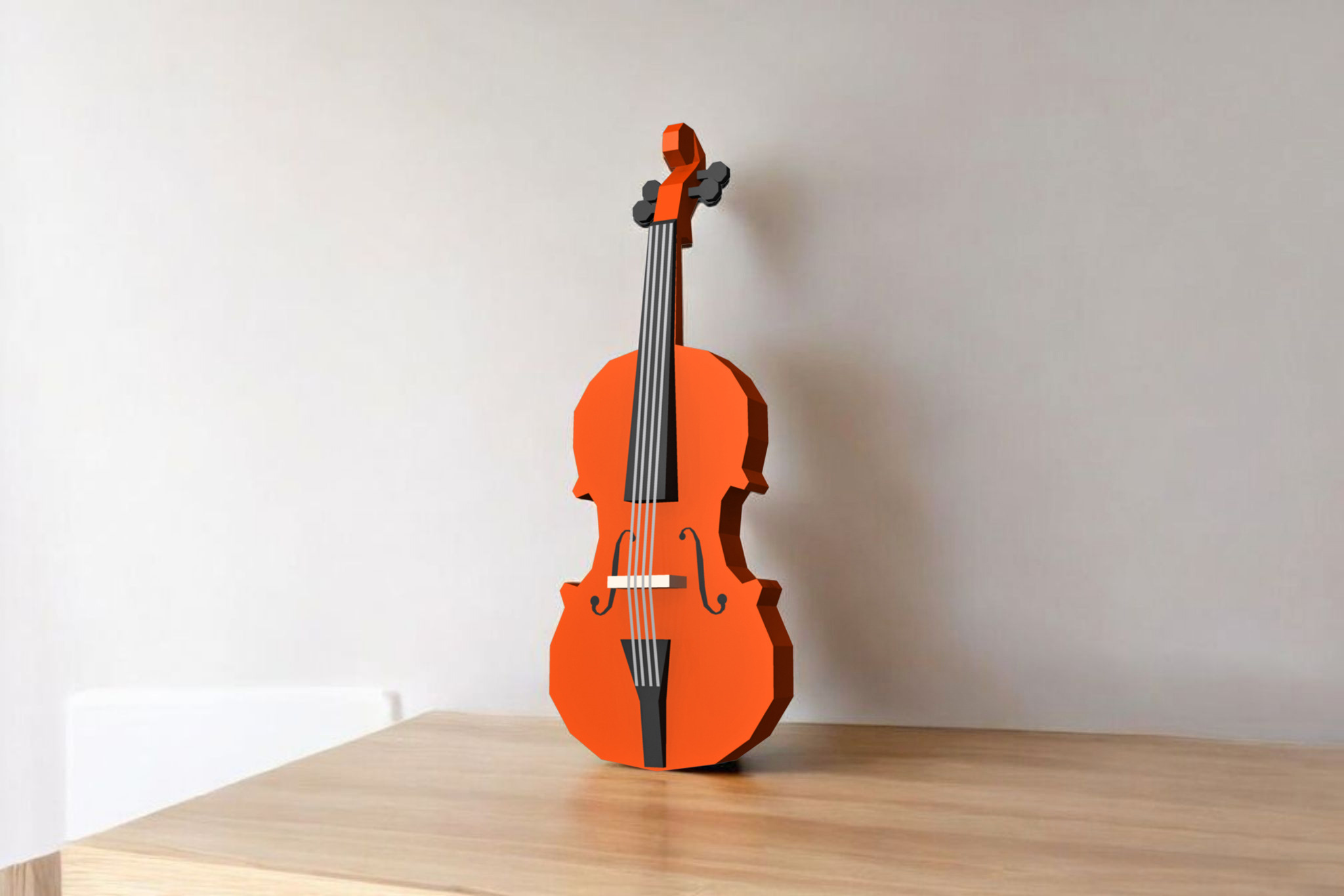 Violin wall decor - 3d papercraft, a Print Template by PAPER amaze