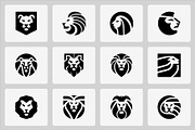 Lion head geometric minimal logo, a Branding & Logo Template by Vectorium Studio (Thumbnail 1 of 2)