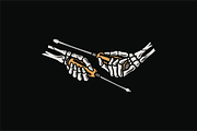Skeleton Handing Tools, an Object Illustration by nomlimo.com (Thumbnail 1 of 3)