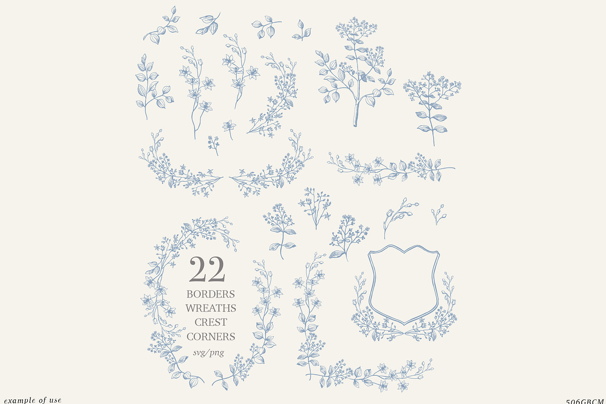 Floral wedding clip art. Artisan, a Decorative Illustration by GrafikBoutique (Photo 2 of 5)