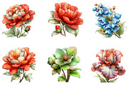 Whimsical Spring Flower Clipart, an Illustration by CreationArt (Thumbnail 2 of 7)