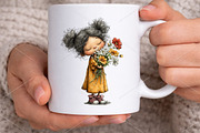 Whimsical Girl & Flower Spring PNG, an Illustration by Canvas Craft (Thumbnail 7 of 7)