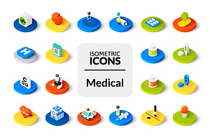 Isometric icons - Medical