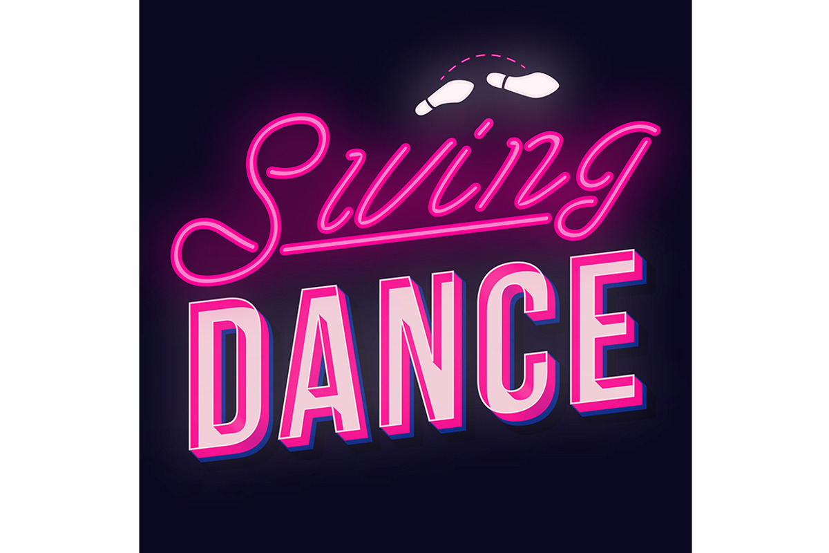 Swing dance vintage 3d lettering, a Templates & Theme by IMG Visuals