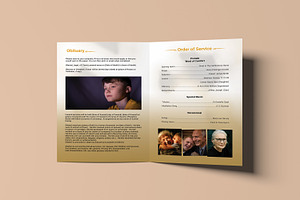 Elegant Funeral Program Template