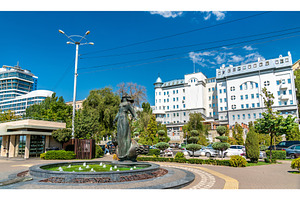 Rostovite girl fountain in rostovon stock photo containing rostov-on-don and, an Architecture Photo by Leonid Andronov