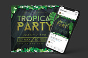 Tropical Party Summer Flyer, a Flyer Template by CREATIVE DUDE (Thumbnail 1 of 2)