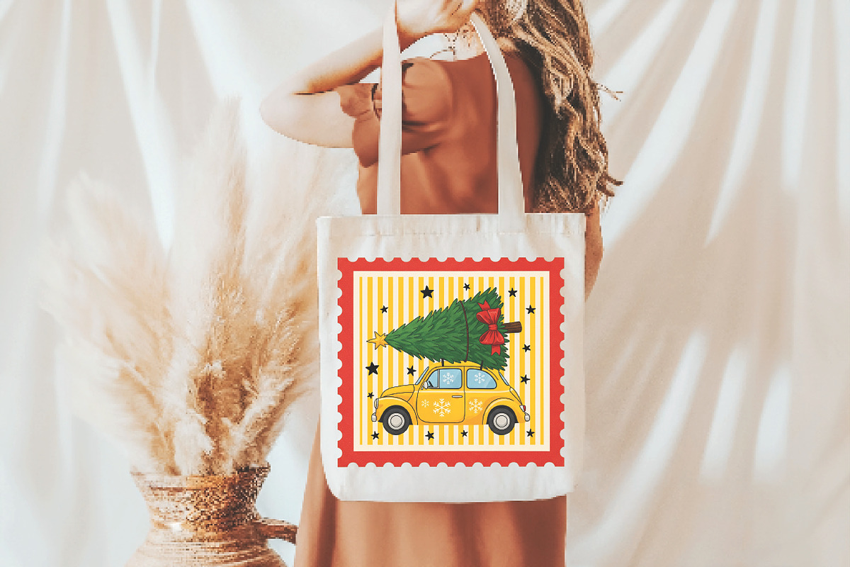Christmas Tree Car Coquette Stamps P, an Illustration by Libby Wishes (Photo 4 of 5)