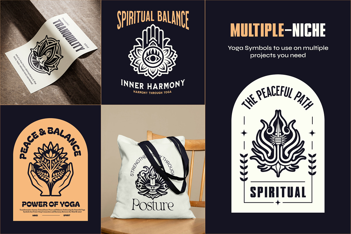 Yoga Symbols Vector Art Set, a Healthcare Illustration by Creative Stall (Photo 3 of 10)