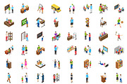100 Education Isometric Icons, a Duotone Icon by Vectors Market (Thumbnail 3 of 3)