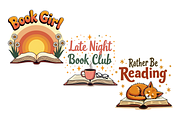 Summer Bookish Hand-Drawn PNG Bundle, a Seasonal Illustration by FloridPrintables (Thumbnail 2 of 11)