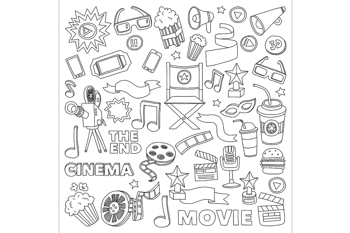 It's movie time! Big vector set, a Pattern Graphic by Art Loft (Photo 16 of 16)