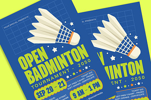 Badminton Tournament Flyer, a Flyer Template by Gumico Studio.