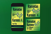 Green Ramadan Kareem Flyer Set, a Flyer Template by graphicook (Thumbnail 5 of 6)