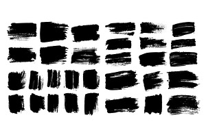 Black brush rectangular samples, an Illustration by Stock-Smart-Start