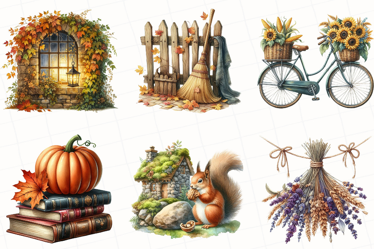 Autumn Cottagecore Clipart, an Illustration by OK Design (Photo 4 of 5)