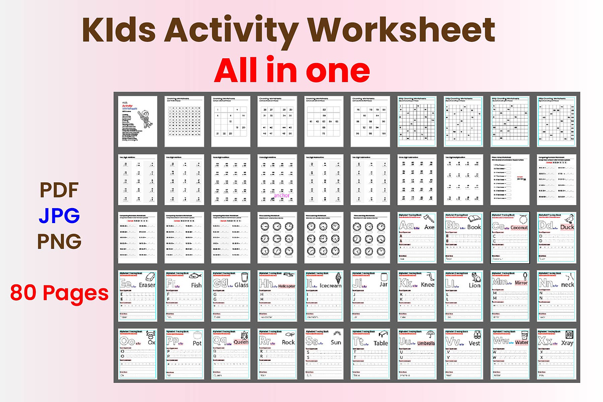 Kids activity worksheets, a Graphic by Hitubrand (Photo 2 of 5)