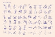 Hands in Action – Illustration Kit, a Food Illustration by Chaka_32 (Thumbnail 2 of 4)