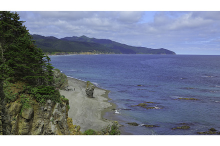 Beautiful view of bend of coast with, a Nature Photo by Media Whale Stock
