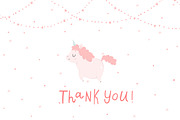 Unicorn baby - cute pink nursery set, an Animal Illustration by Artnis (Thumbnail 7 of 7)