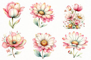 Whimsical pink Summer flower clipart, an Illustration by Designworld (Thumbnail 3 of 7)