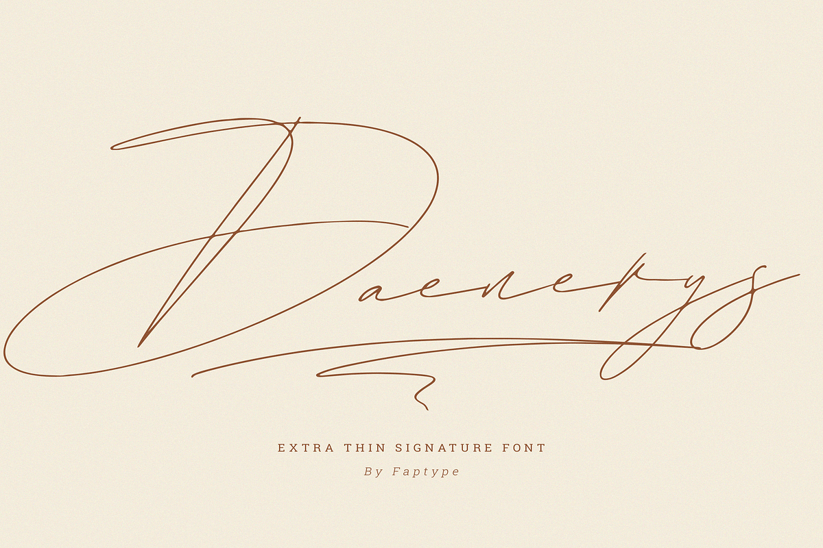 Daenerys | Extra Thin Signature Font, a Script Font by Ardana Creative (Photo 1 of 11)