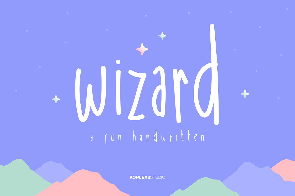 Wizard - A Fun Handwritten Font, a Font by Koplexs Studio (Photo 1 of 13)