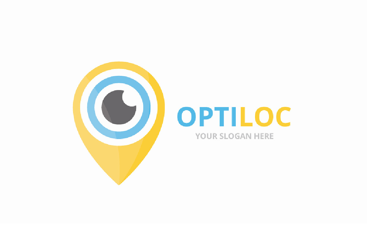 Vector eye and map pointer logo, a Branding & Logo Template by GraphiShop