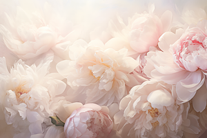 Dreamy White & Pink Peonies
