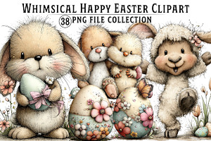 Whimsical Easter Clipart Bundle, an Illustration by Dream Creation