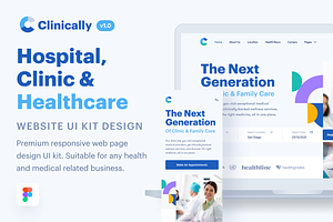 Clinically - Clinic Website UI Kit