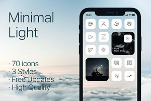 IOS 15 Minimal Dark&Blue&Light