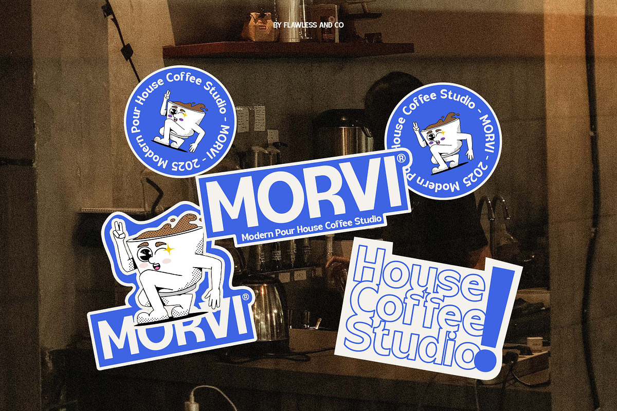 Morvi - Retro Bold Display Font, a Font by Flawless And Co (Photo 4 of 10)
