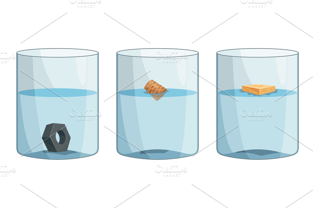 Archimedes principle, an Illustration by Things for designers