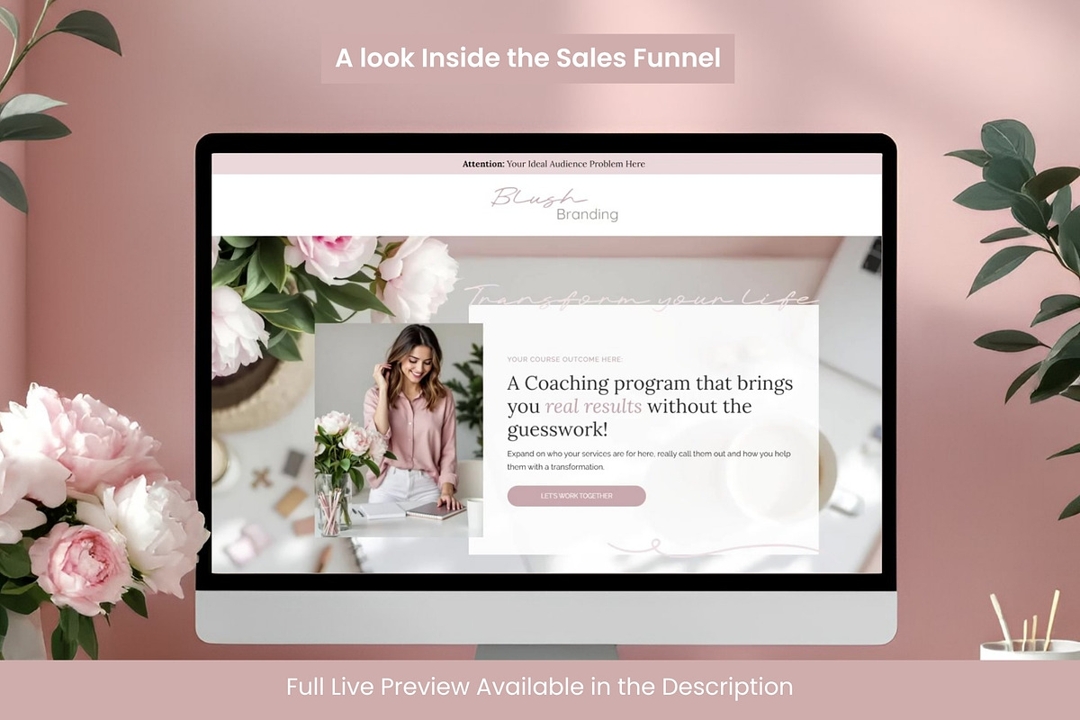 Blush Pink Systeme.io Funnel Template preview 6