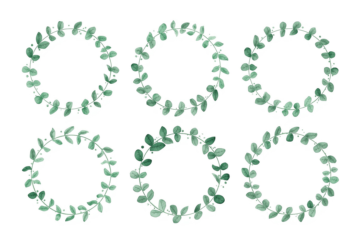 Watercolor Botanical Wreath Clipart, a Graphic by Creativeshirt (Photo 12 of 13)