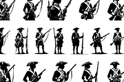 Colonial Soldier Silhouette Set, an Object Graphic by RT Studio (Thumbnail 3 of 3)