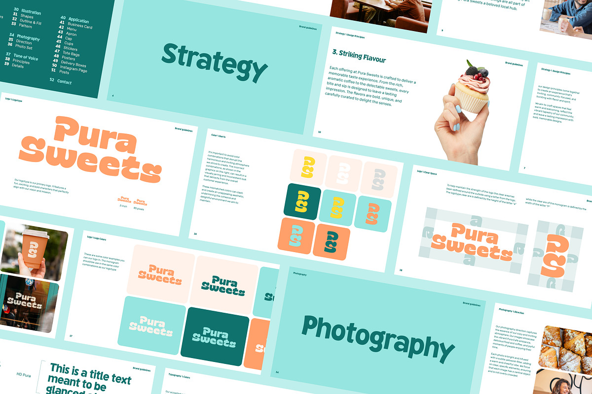 Pura Brand Guidelines Template, a Branding & Logo Template by Hamdi Designs (Photo 3 of 11)